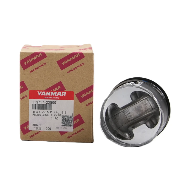 Pistón y aro Yanmar 119717-22900, sobremedida de 0,25, para la serie 3TNV76.