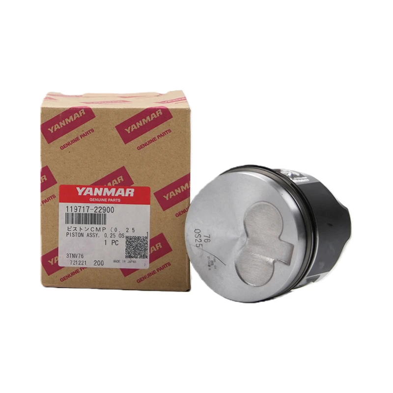 Pistón y aro Yanmar 119717-22900, sobremedida de 0,25, para la serie 3TNV76.