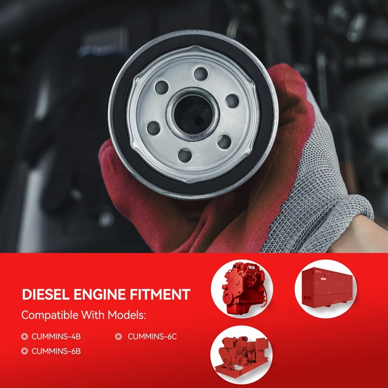 Filtro de combustible Fleetguard FF5052 compatible con Cummins B4.5, 4B3.9-G