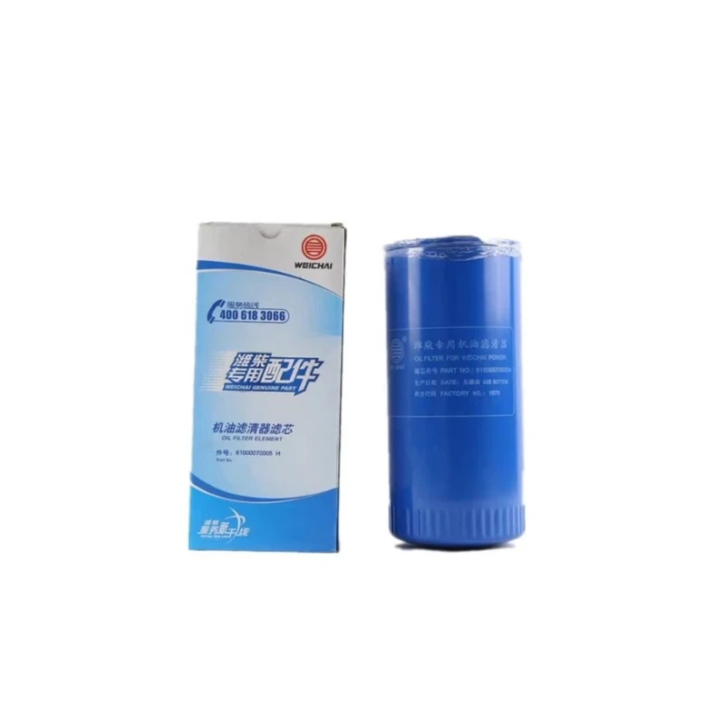 61000070005 Filtro de aceite Weichai para D6H, D5D, WP10.375, TAD732GE