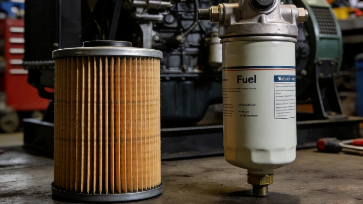 Filtro de combustible vs. separador de agua y combustible: ¿Cuál es la diferencia en los motores de generadores?